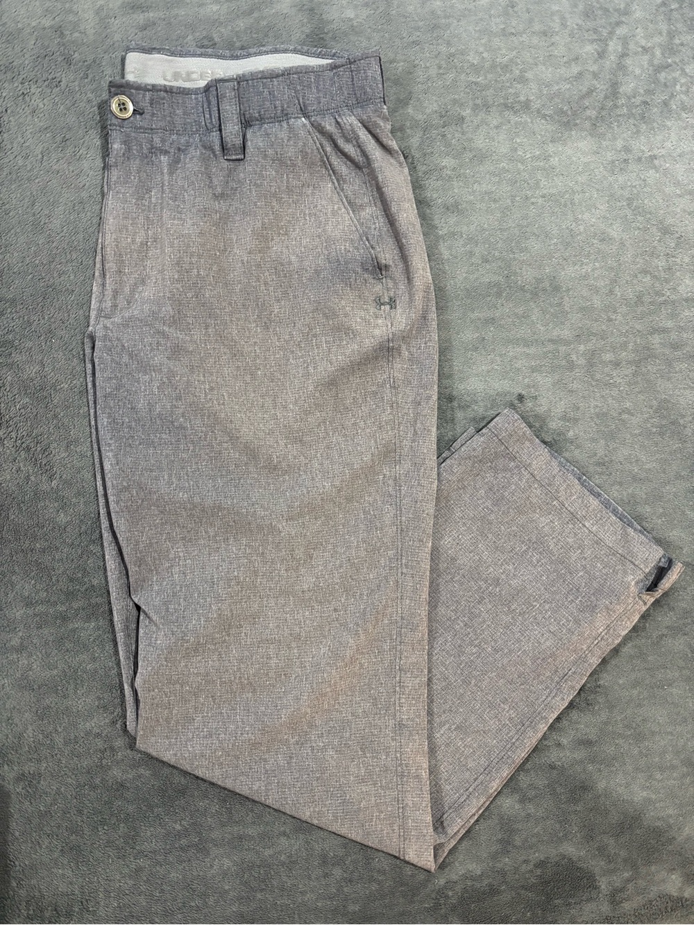 Under Armour Men's Gray Pants Size 36x30 Straight Fit Golf Casual Chino Stretch